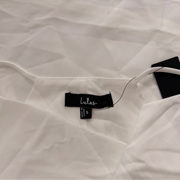 NWT Lulus Elynne White Satin Cowl Neck Midi Dress - Picture 4 of 4